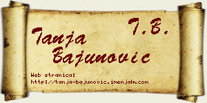 Tanja Bajunović vizit kartica